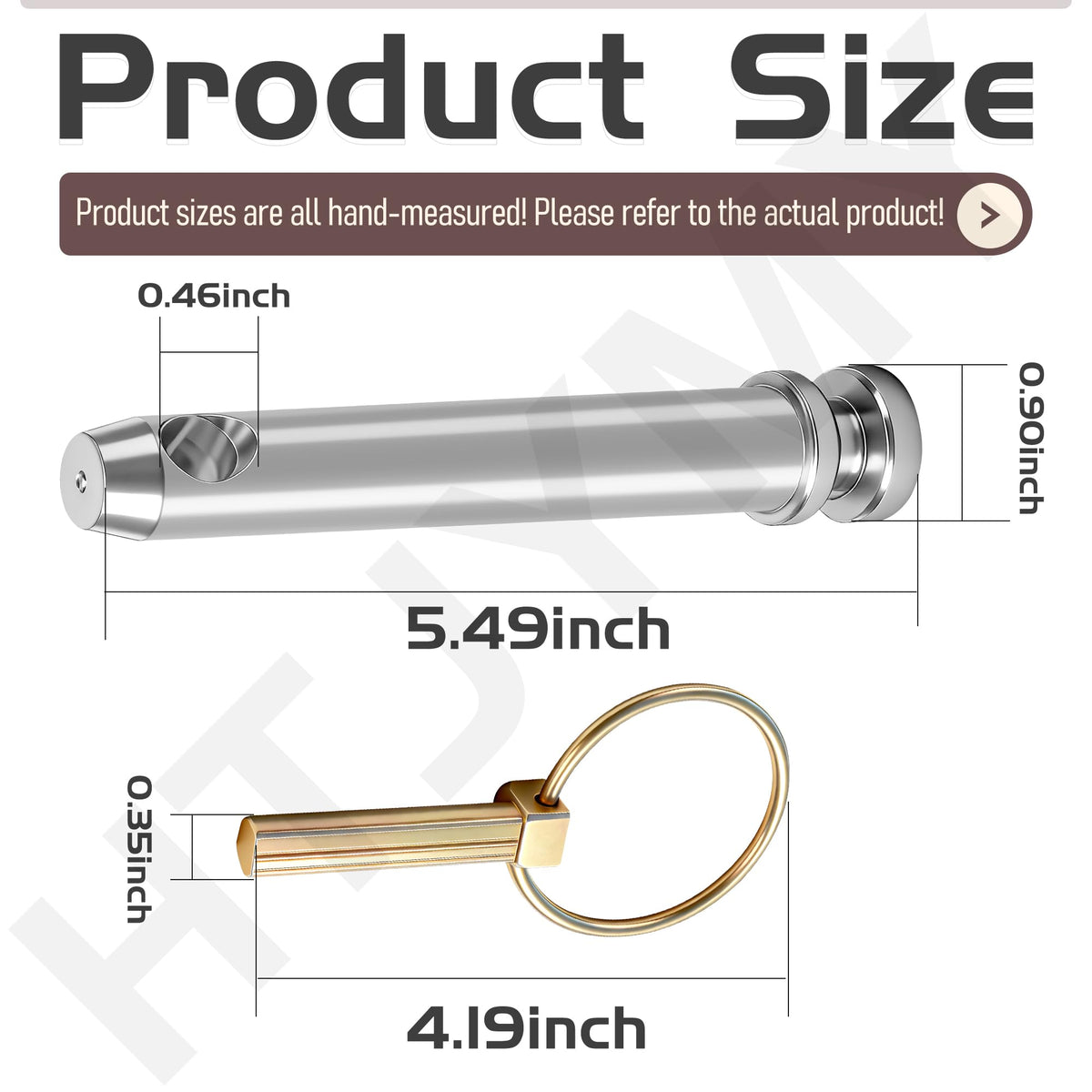 Cat 1 Top Link Pin Hitch Accessories, 4 Pack, 5-1/2, 3/4" P136