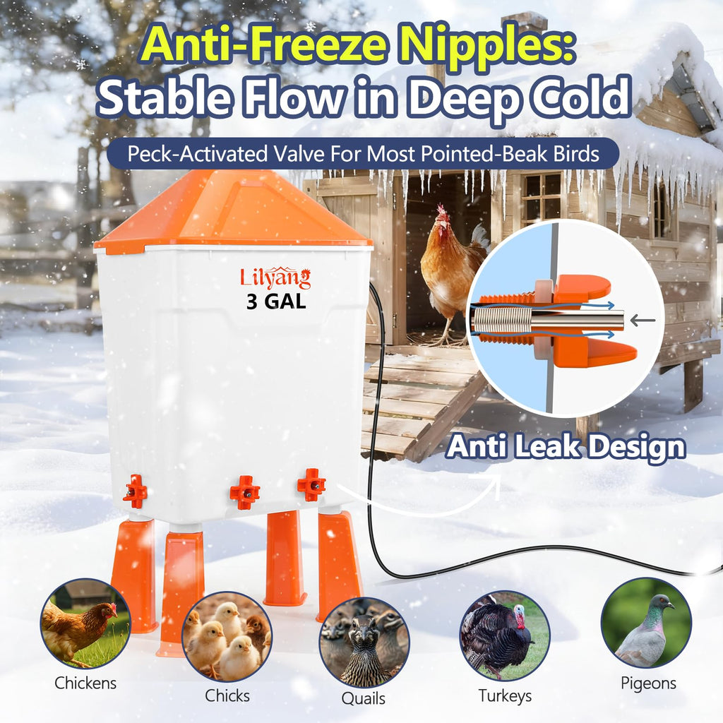 Heated Chicken Waterer 3 Gallon K2609