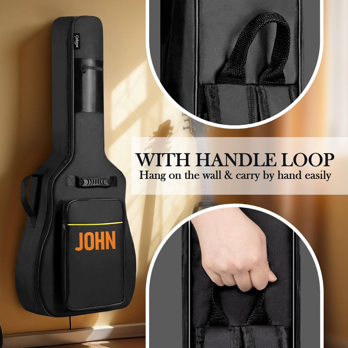 Soft Water Resistant Padded Guitar Gig Bag with Shoulder Straps and Pockets O1989