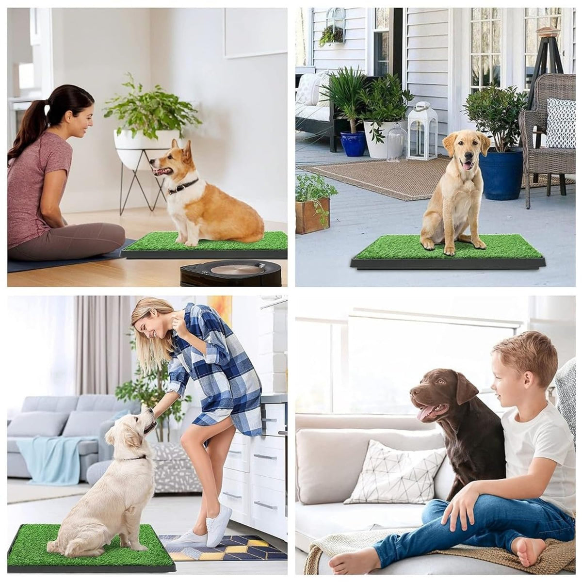 20"x25" Artificial Grass Dog Potty Pad with Tray L29620