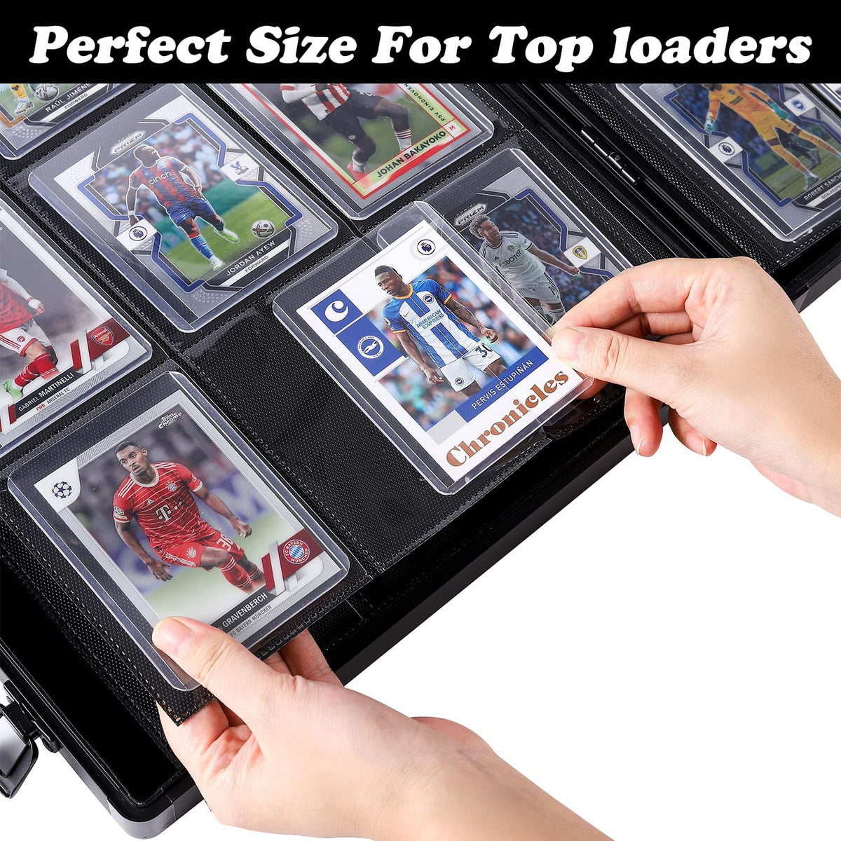 Black 216 Toploader Trading Card Binder J4446