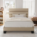Twin Size Fabric Upholstered Platform Bed Frame H178