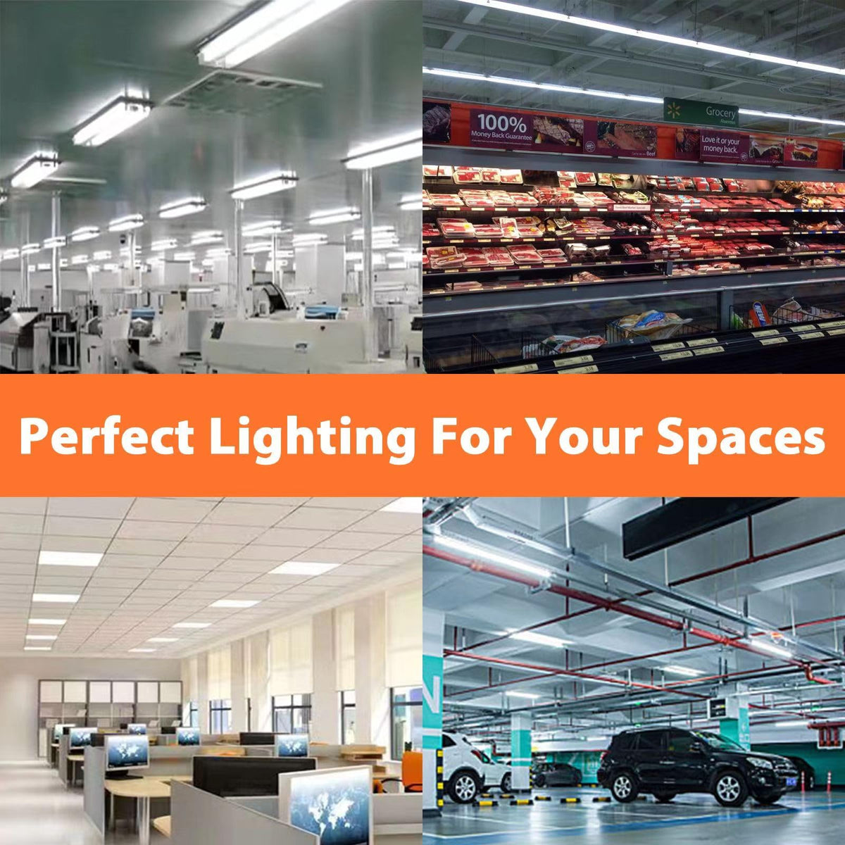 8 Pack 24 inch 17 Watts T8 Fluorescent Tube Light 4100K Cool White Y61563