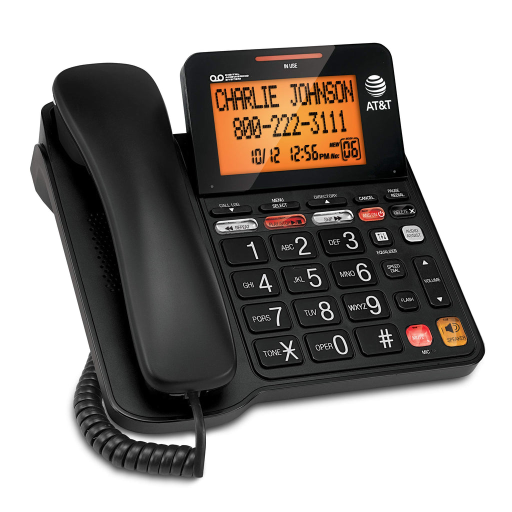 Black Corded Phone with Digital Answering System C247519