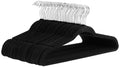 Slim Velvet Non-Slip Suit Hangers, Black, 50-Pack V7300