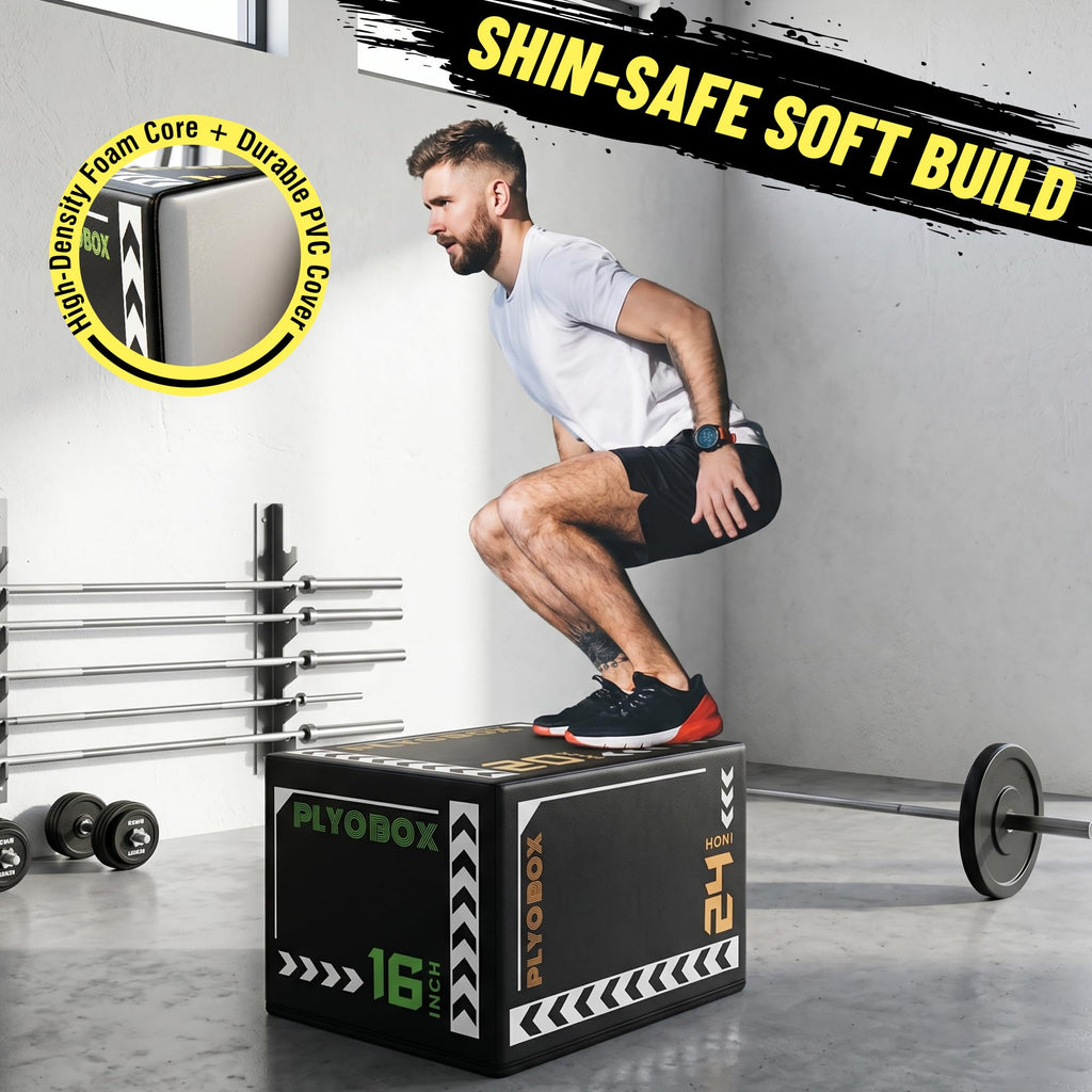 3-in-1 Plyometric Jump Box with 16/20/24" Heights V838715