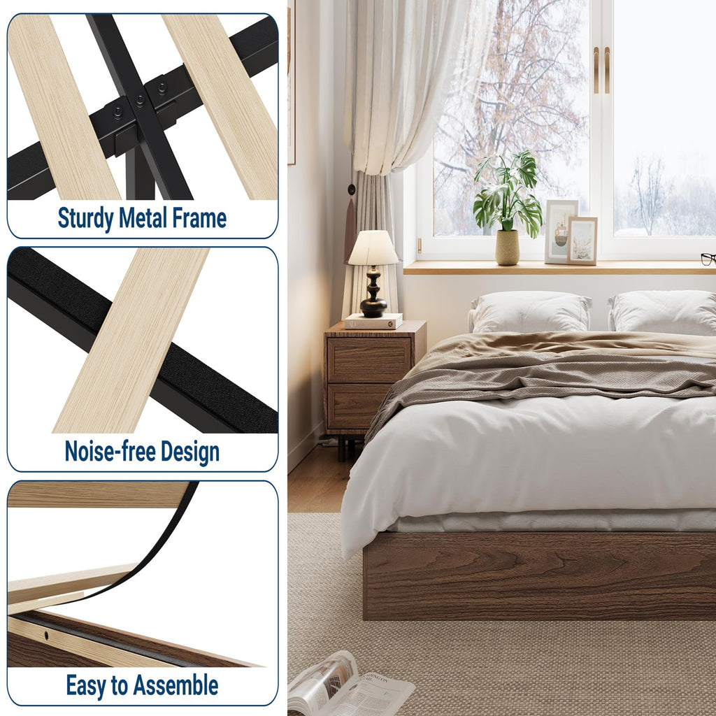 Wood Platform Bed Frame California King Y842