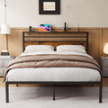 Black Twin Bed Frame with Headboard B916519