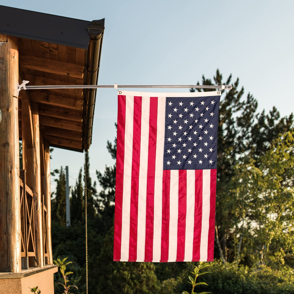 5FT Stainless Steel Wall Mounted Flag Pole Kit D50901