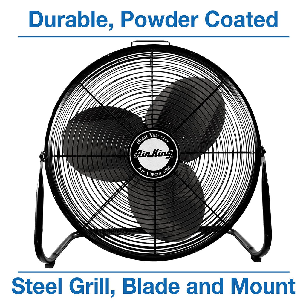 20-Inch High Velocity Pivoting Floor Fan, Black D487328
