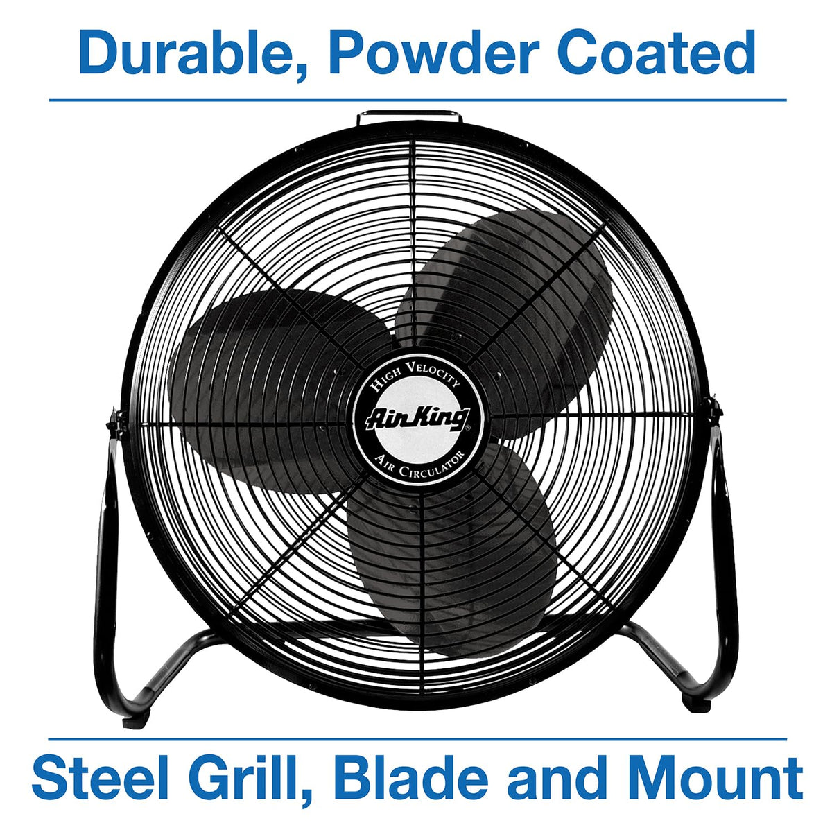 20-Inch High Velocity Pivoting Floor Fan, Black D487328