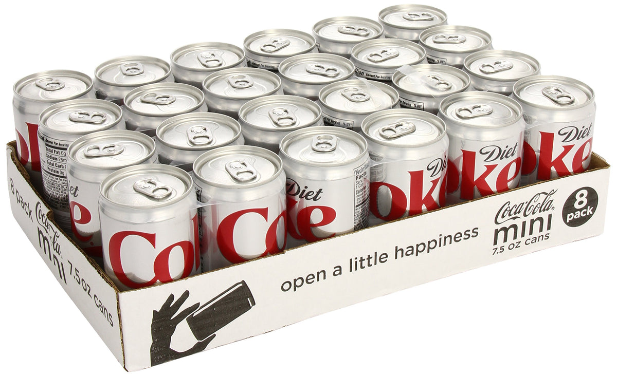 Diet Coke Mini-Cans, 7.5 fl oz (Pack of 24) C74424