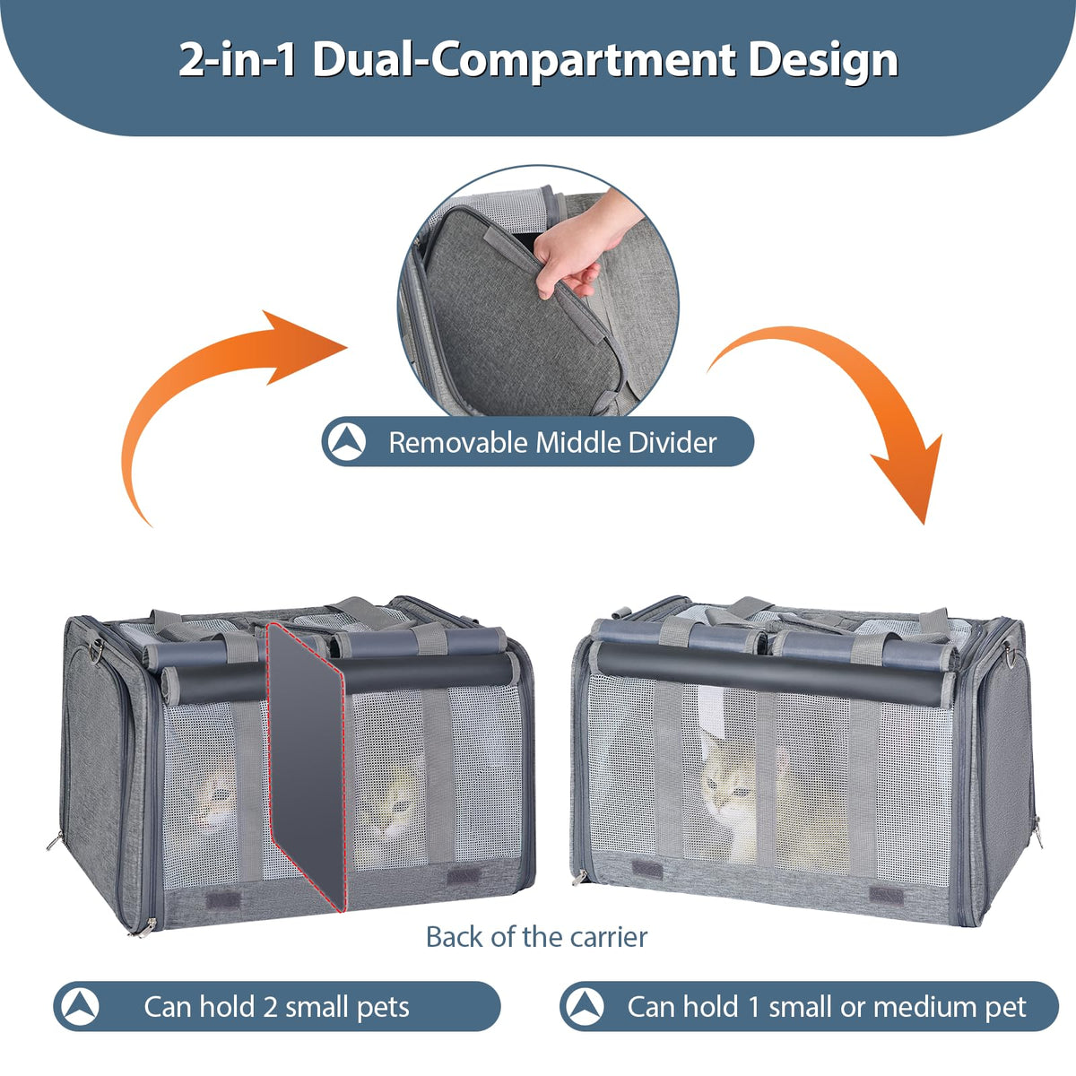 Large Expandable Soft-Sided Cat Carrier S77396