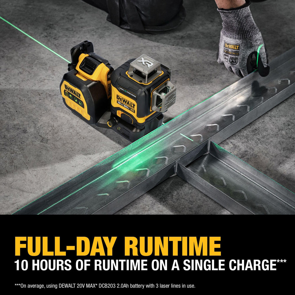 12V/20V MAX XR Line Laser, High Precision 3 X 360, Green T555