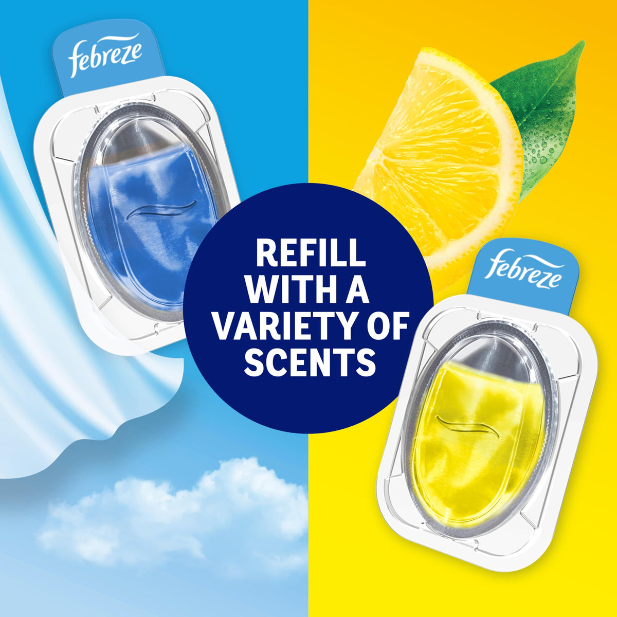 Can Air Freshener Stick-On Deodorizer, 2 Holders + 2 Refills T721171