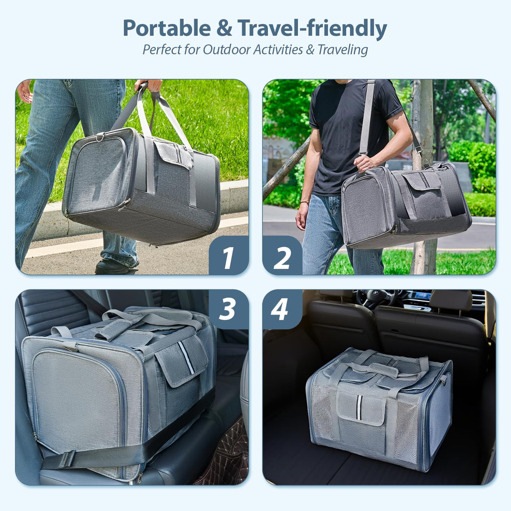 Large Expandable Soft-Sided Cat Carrier S77396