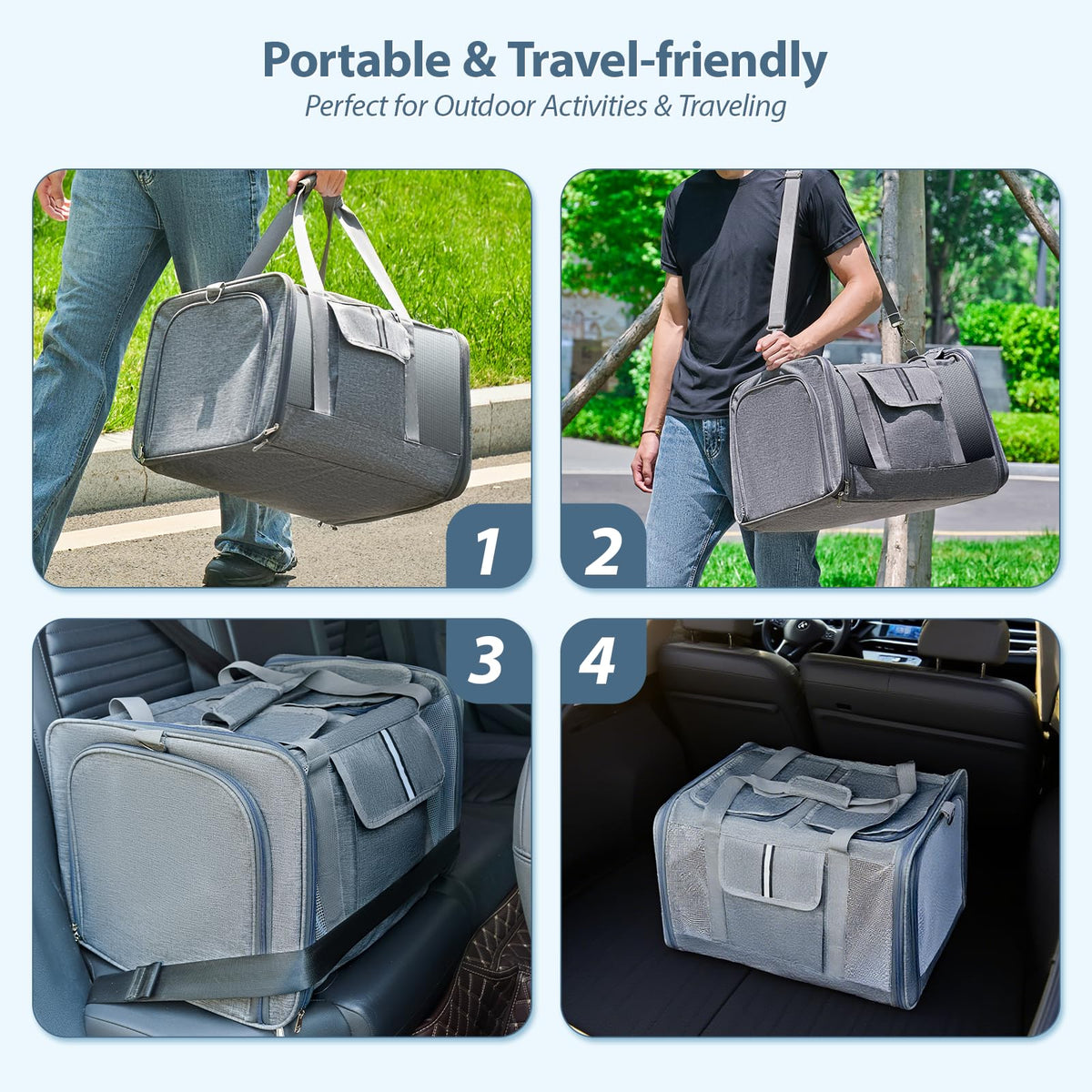 Large Expandable Soft-Sided Cat Carrier S77396
