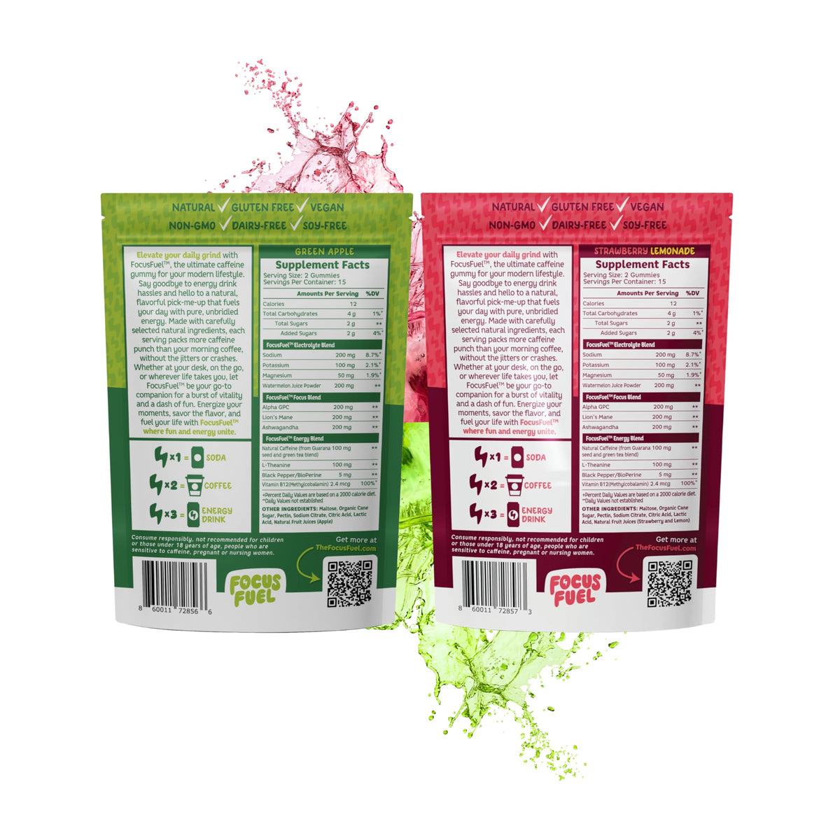 Energy Chews Variety Pack Strawberry Lemonade Green Apple 2-Pack W102
