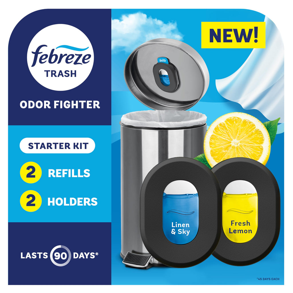 Can Air Freshener Stick-On Deodorizer, 2 Holders + 2 Refills T721171