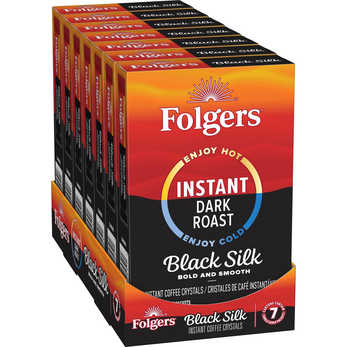 Black Silk Instant Coffee Packets 7 Count Pack of 12 T821