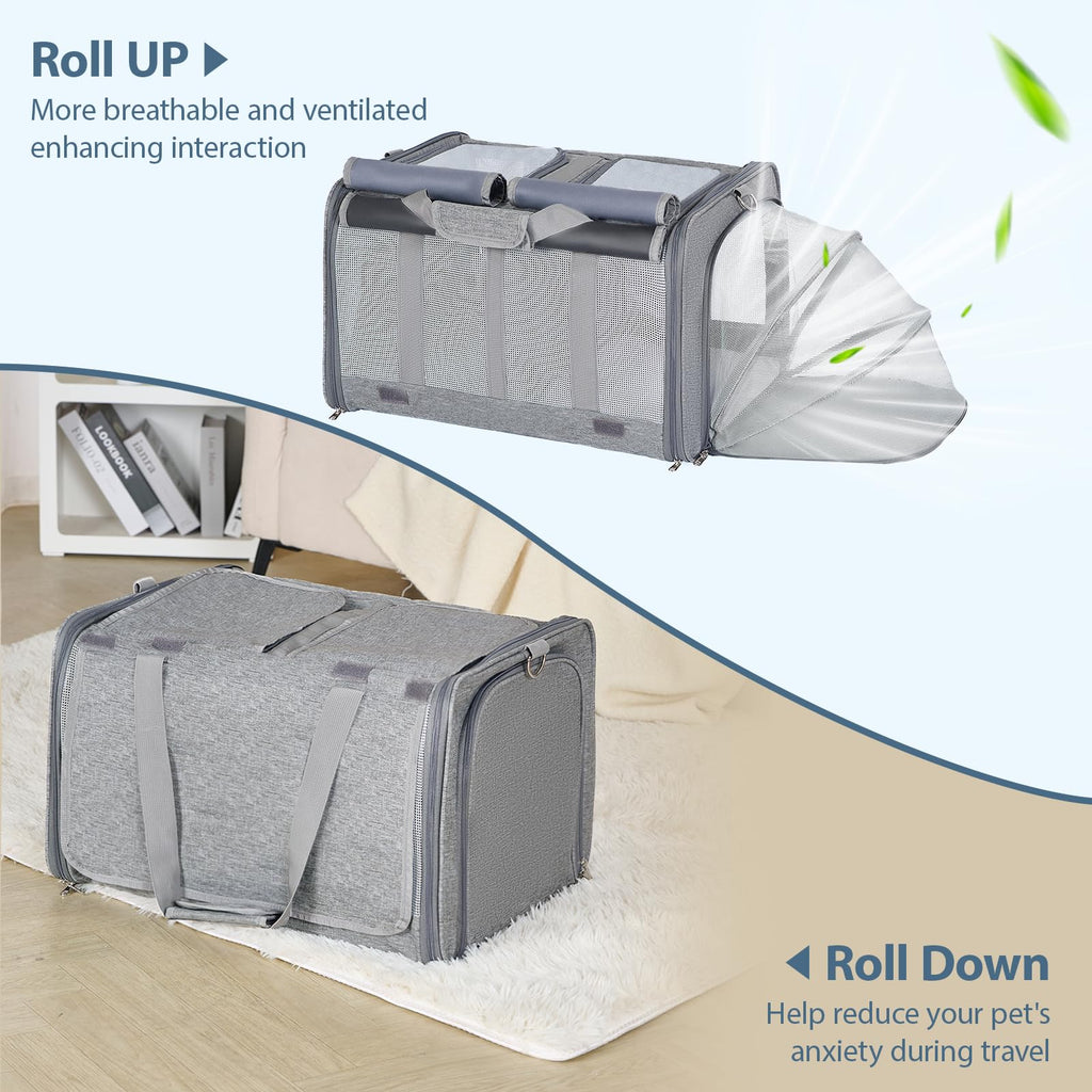 Large Expandable Soft-Sided Cat Carrier S77396