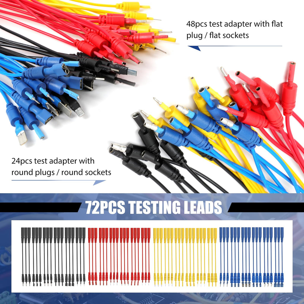 110 Pcs Automotive Circuit Test Lead Kit with Black Carrying Case L256