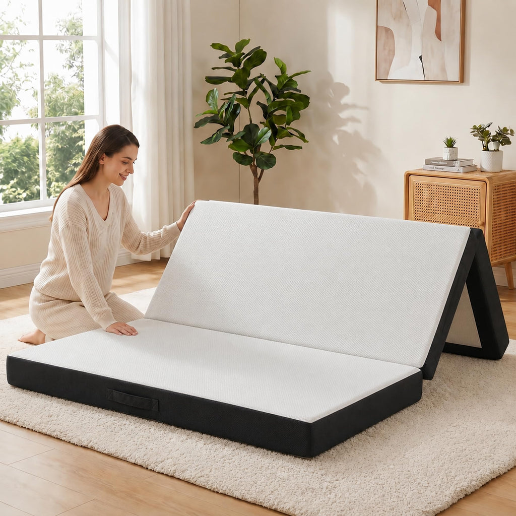 6 Inch Memory Foam Queen Trifold Mattress D4971