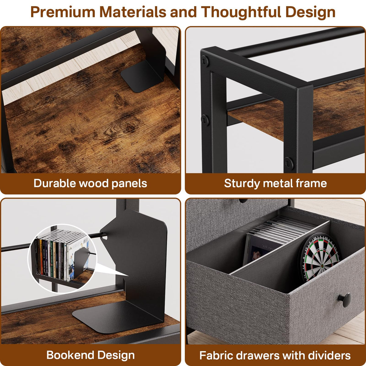 CD Storage Rack with Drawer E861