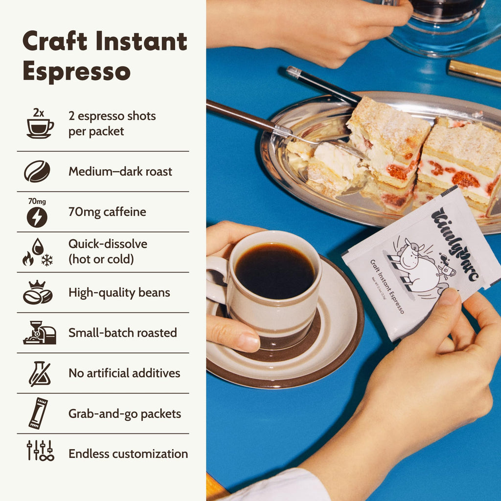 Instant Espresso 6 Packets x 0.1 oz Medium Dark Roast Sugar-Free Y39580