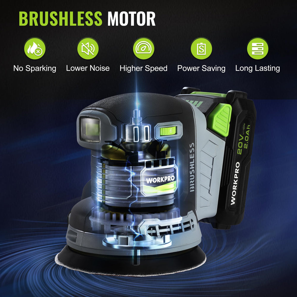 5-Inch Cordless Random Orbital Sander I12798