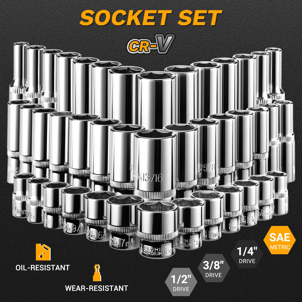226 Pcs Mechanic Tool Set with Storage Tool Box G2320