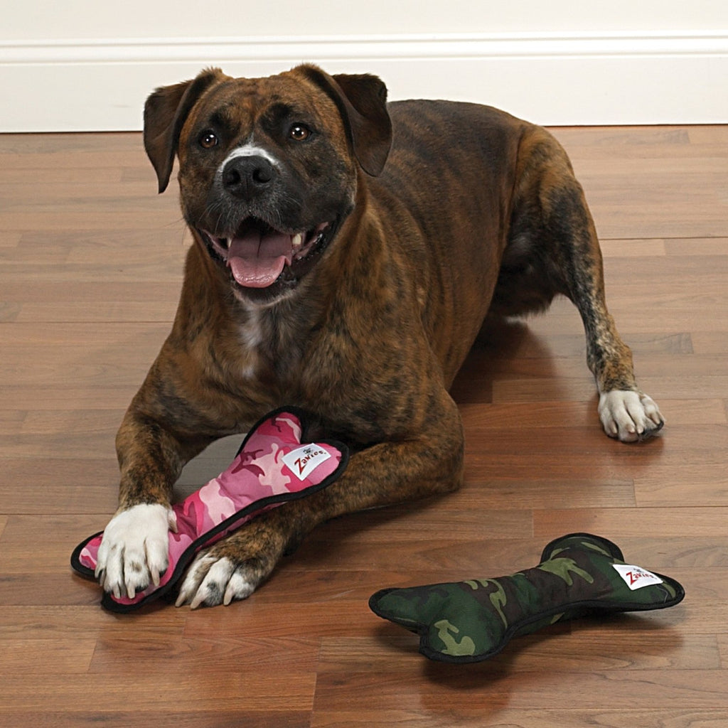 Green Camo Small Bone Dog Toys Q17131