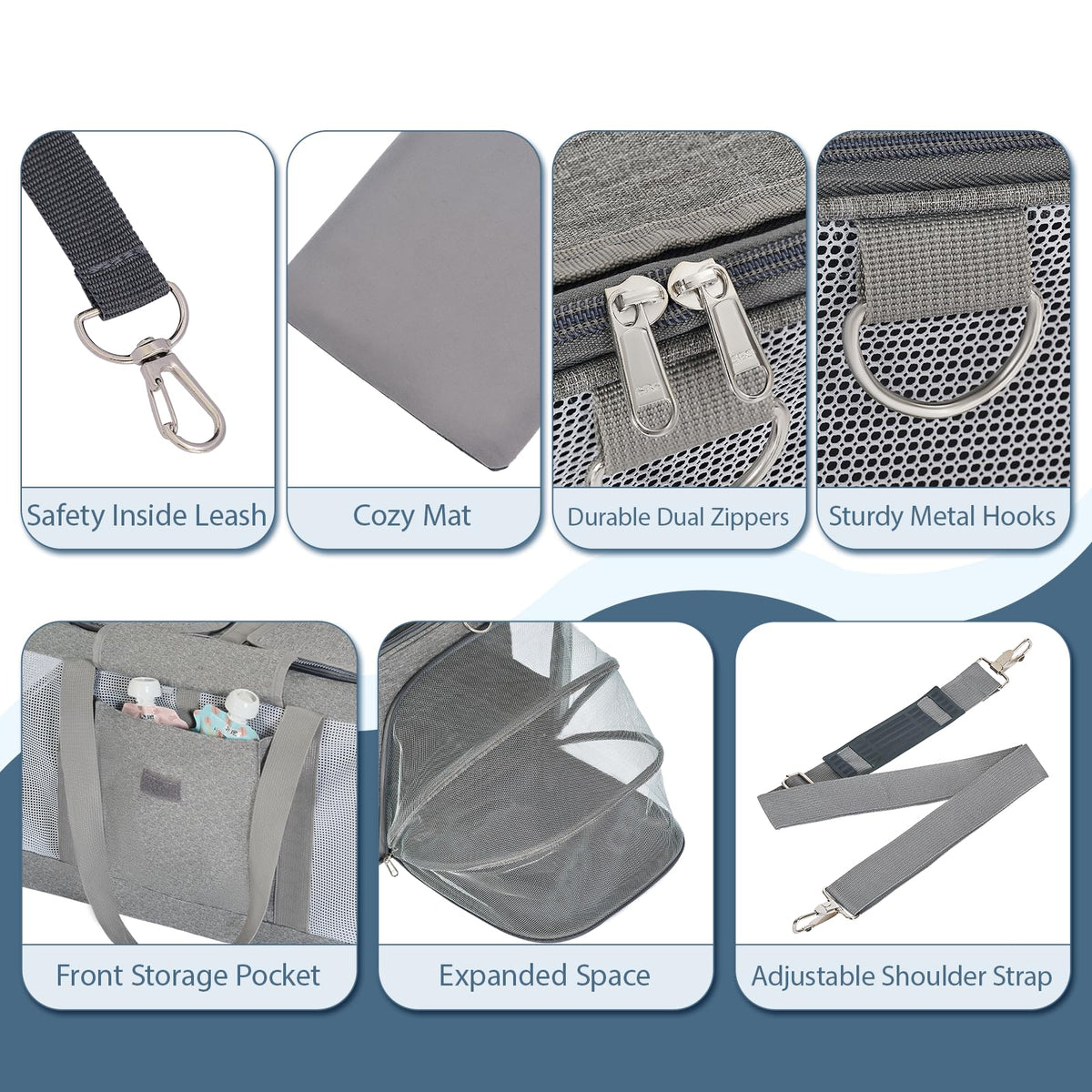 Large Expandable Soft-Sided Cat Carrier S77396