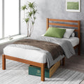 Twin Bamboo Platform Bed Frame with Headboard D21741