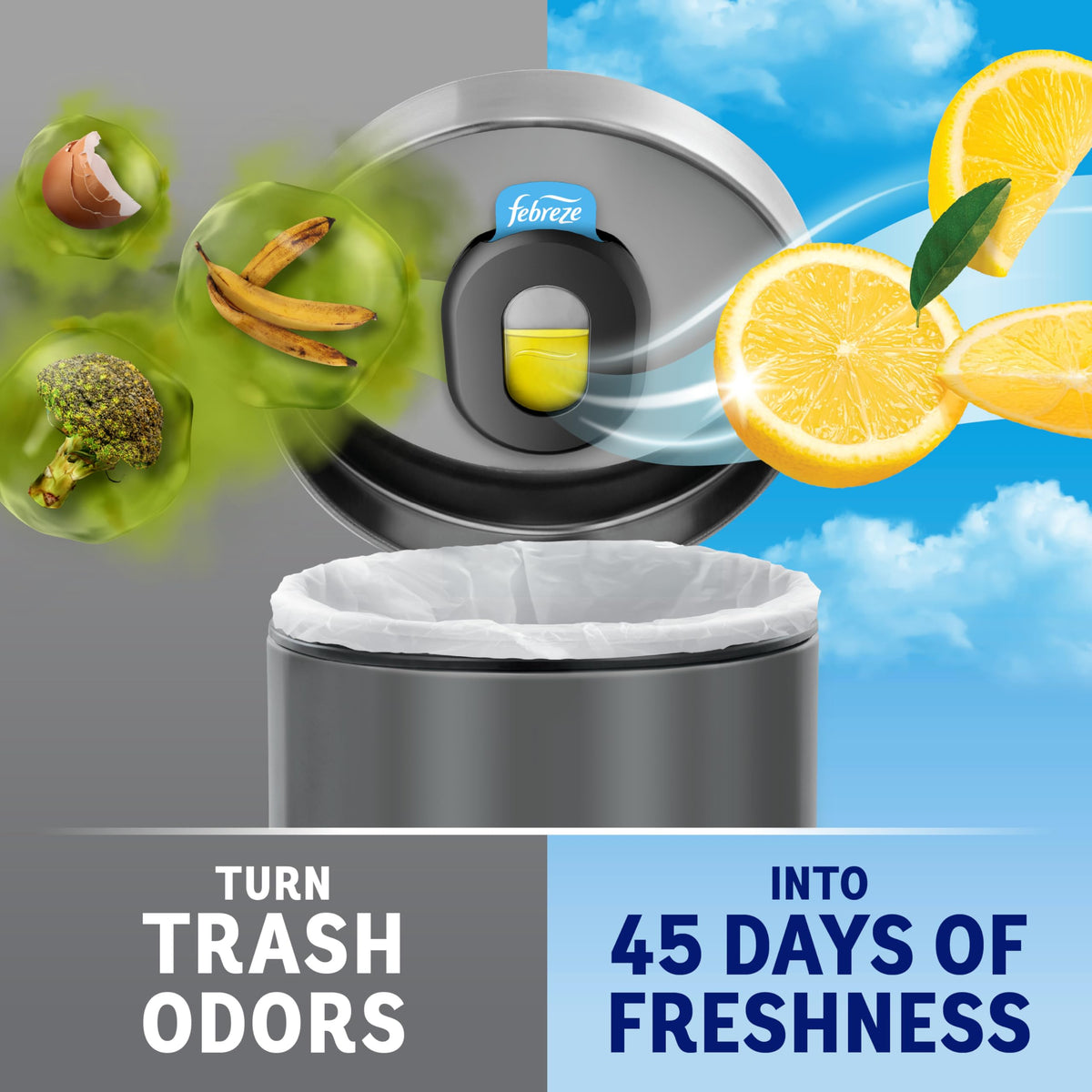 Can Air Freshener Stick-On Deodorizer, 2 Holders + 2 Refills T721171