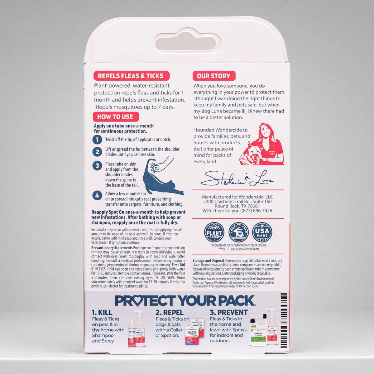 Flea Tick & Mosquito Cat Spot On 3 Tubes of 0.03 oz O6612