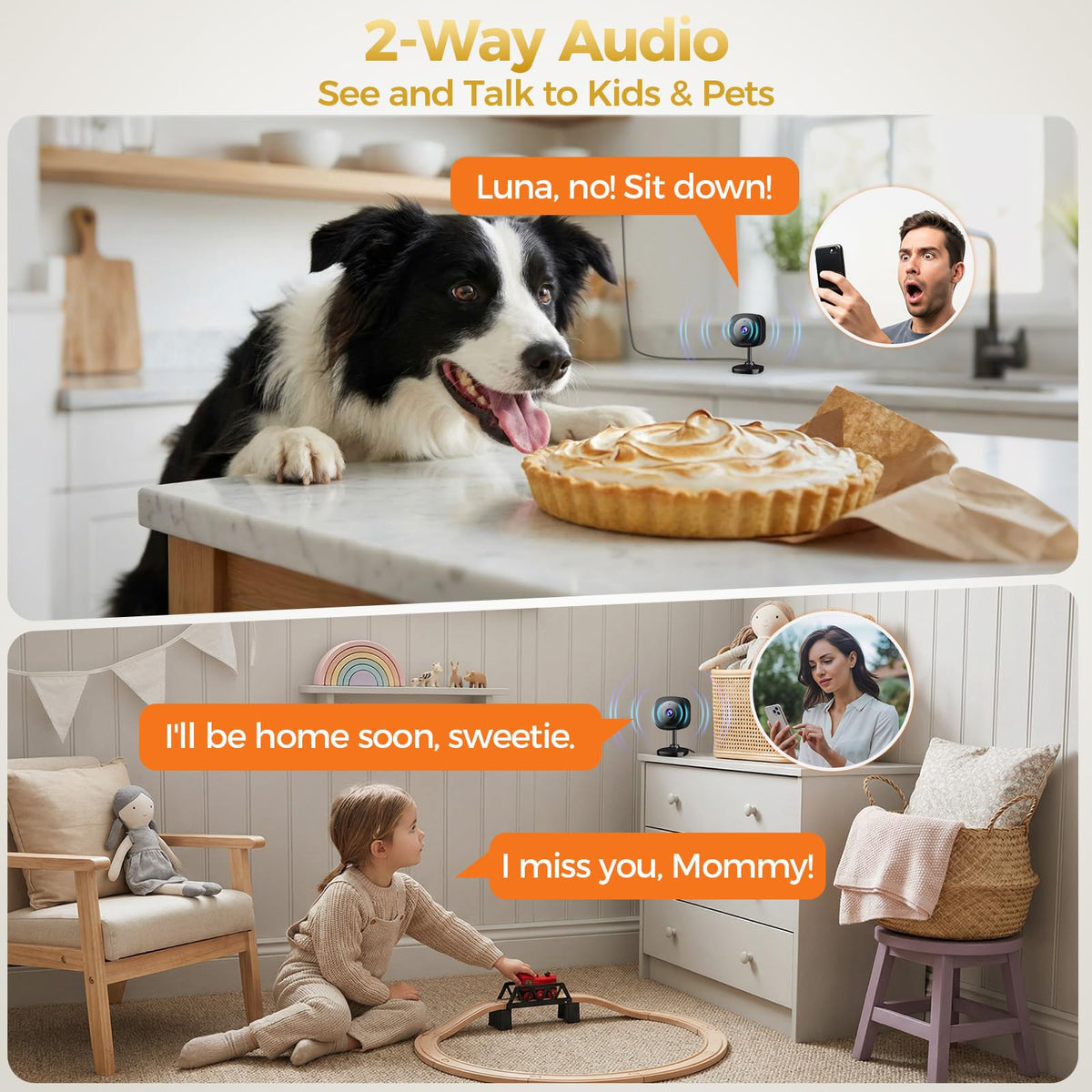 2K Indoor Security Camera 4-Pack with Night Vision U5771