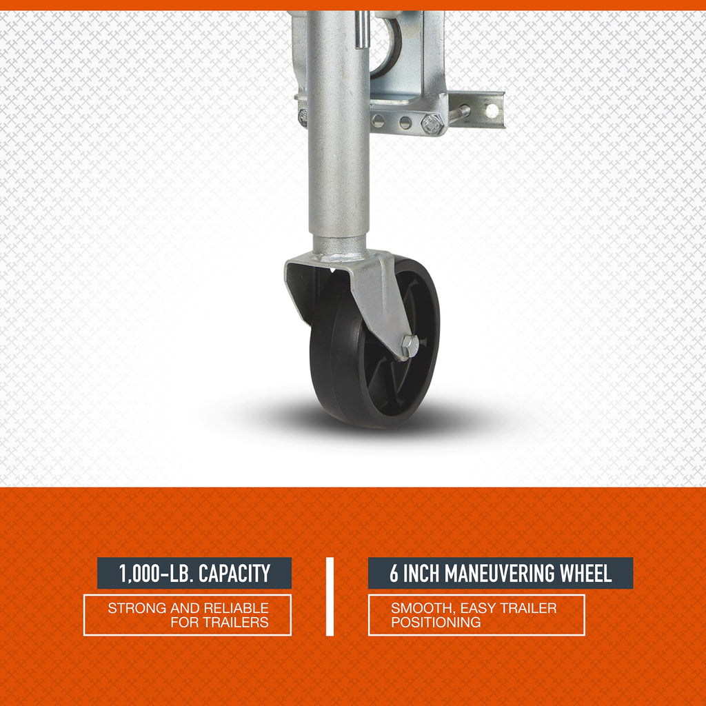 Bolt-On Sidewind Marine Swivel Jack, 1,000-Lb. Capacity D717