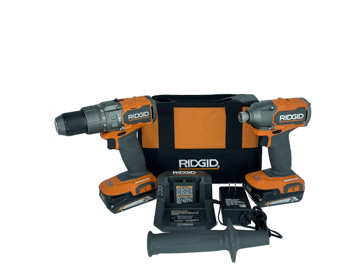 18V Brushless Drill/Driver and 3-Speed Impact Driver Kit with 2.0 Ah Batteries and Charger R52935