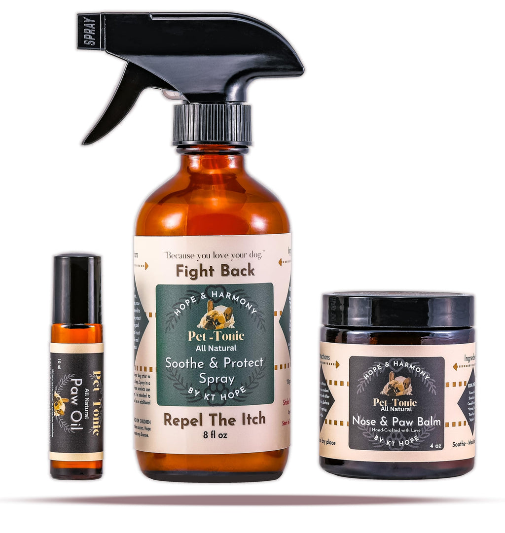 Nose and Paw Balm, Paw Oil, Soothe and Protect Spray Bundle E8001