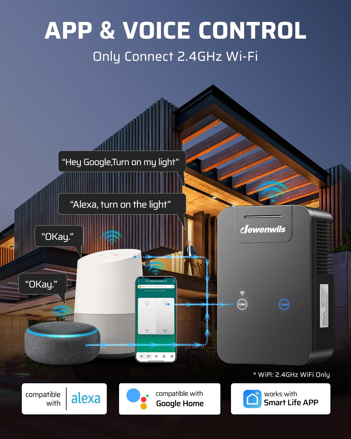 300W WiFi Low Voltage Landscape Transformer N7700