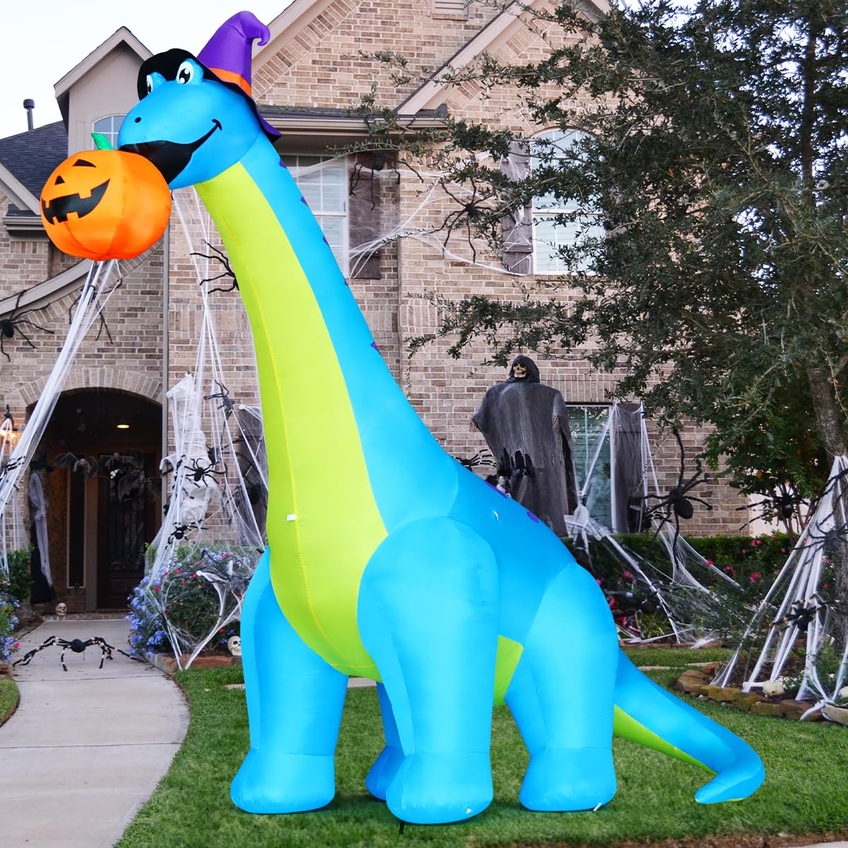 10 FT Animated Inflatable Dinosaur Pumpkin G77152