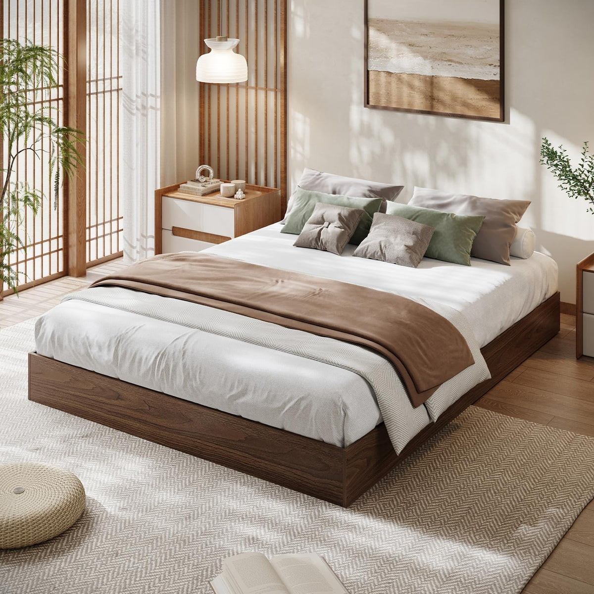 Wood Platform Bed Frame California King Y842
