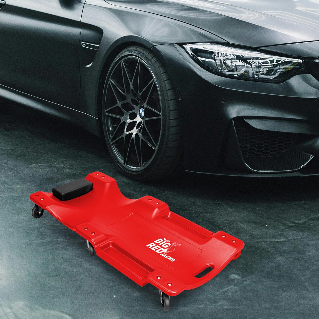 Rolling Garage Creeper with Padded Headrest and 6 Casters I707693