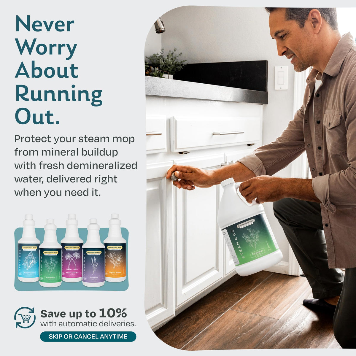 Demineralized Water for Steam Mop, 32 Ounces V95494