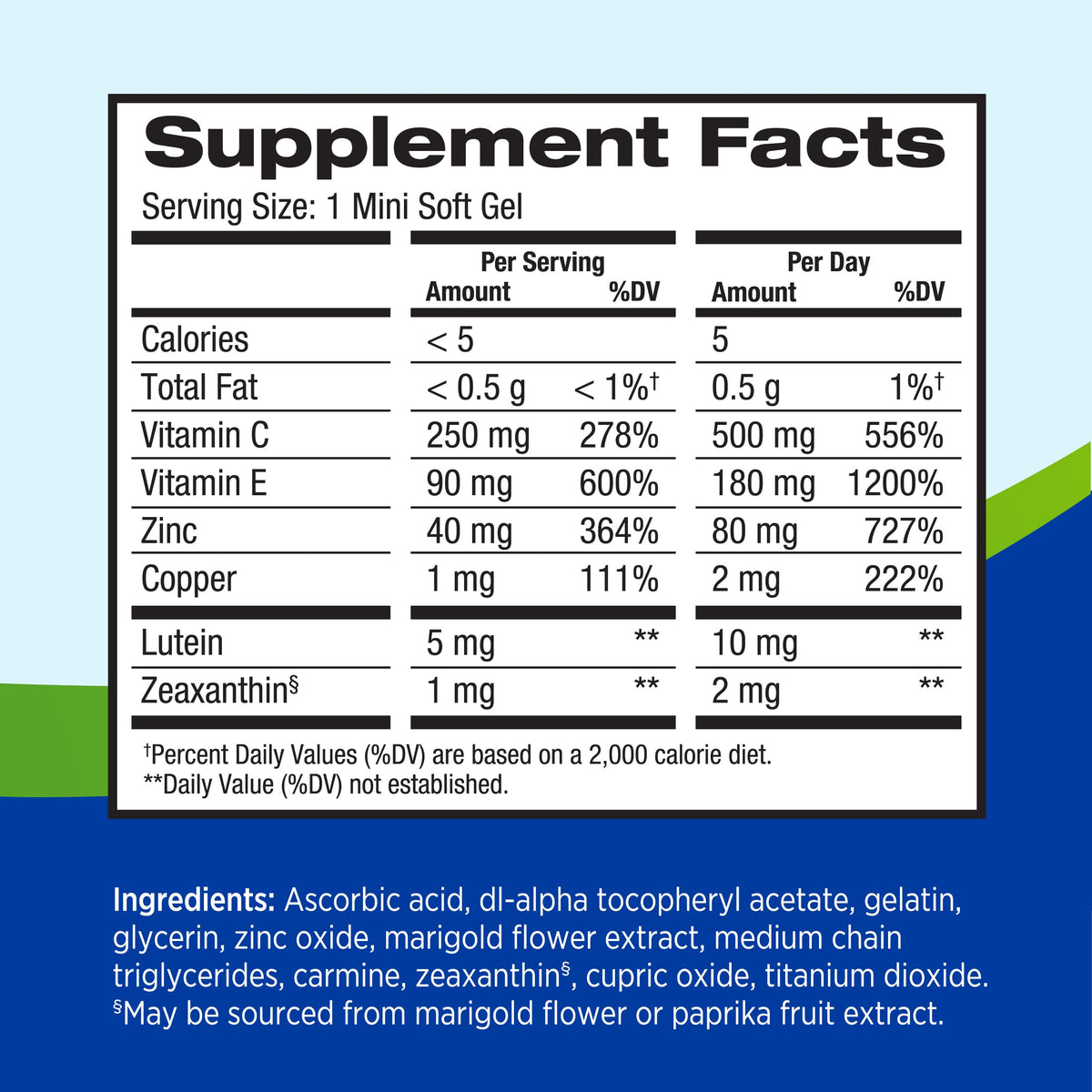 Lutein Eye Vitamins 120 Softgels D226