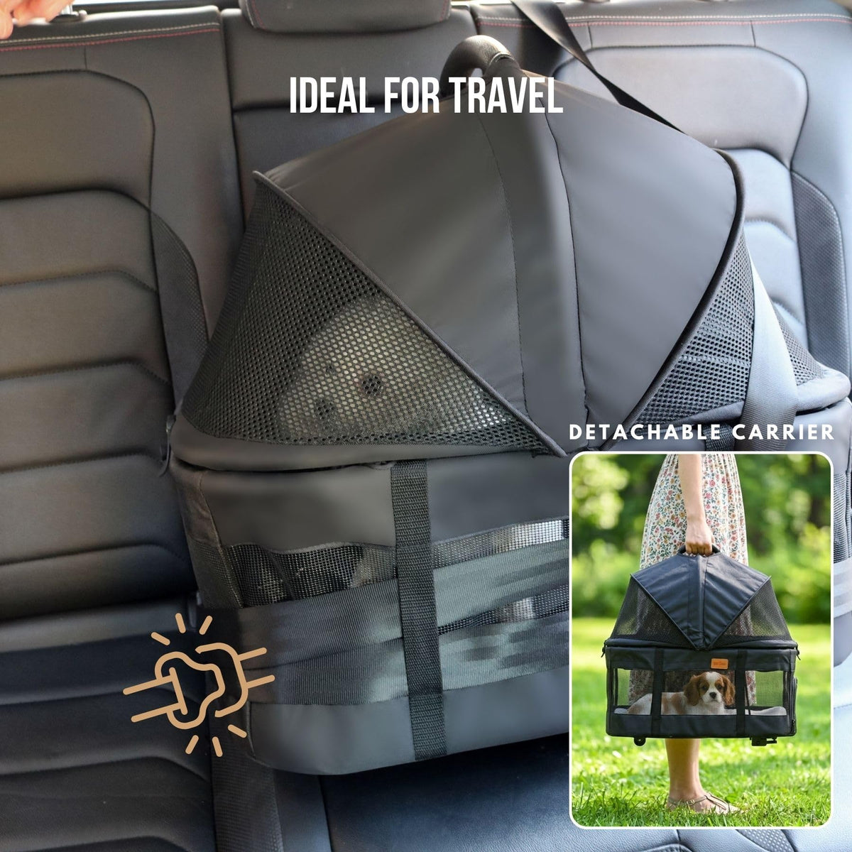 3 in 1 Pet Stroller with Detachable Carrier A77015