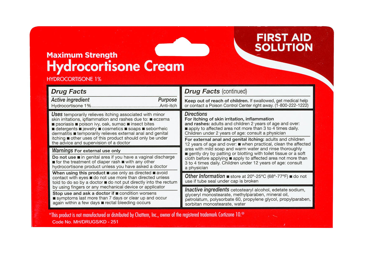 Hydrocortisone Cream 1 oz Pack of 2 N3791