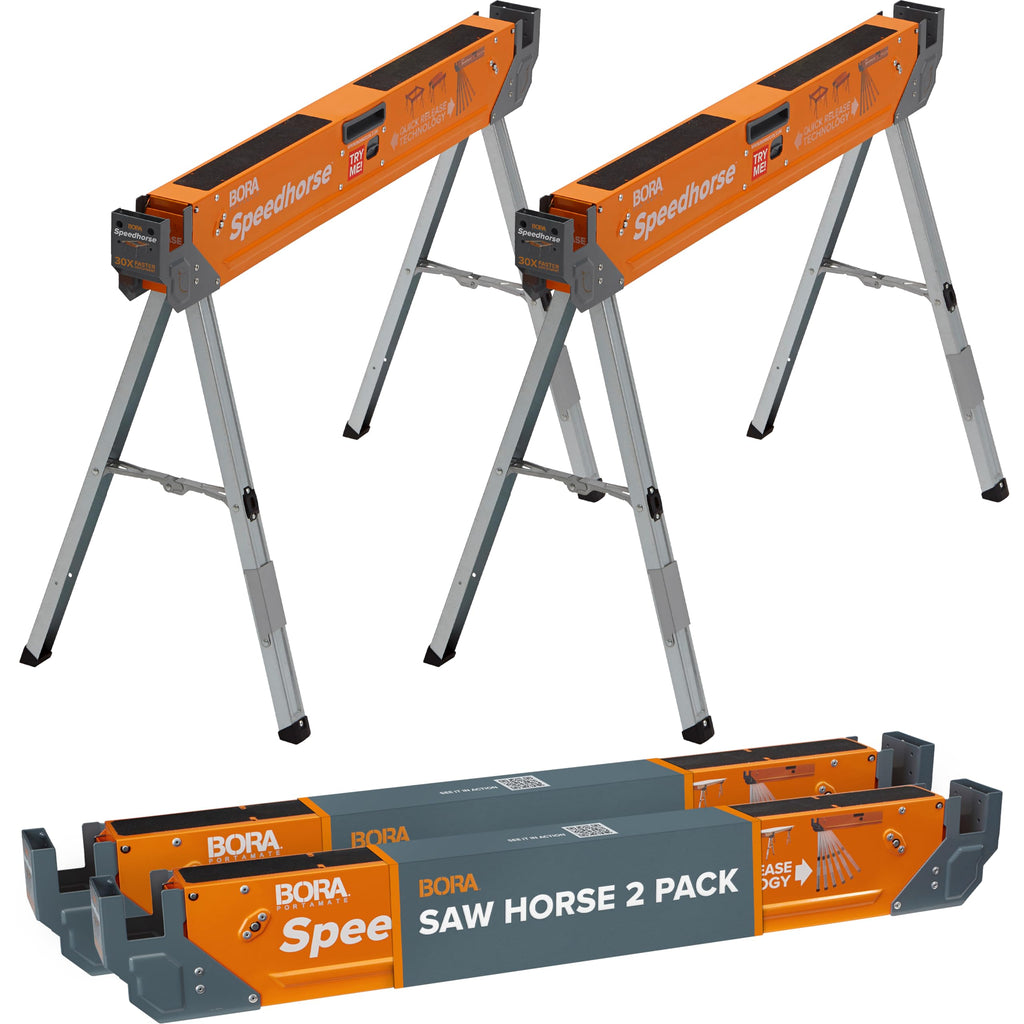 2 Pack Folding Heavy Duty Metal Sawhorse A767