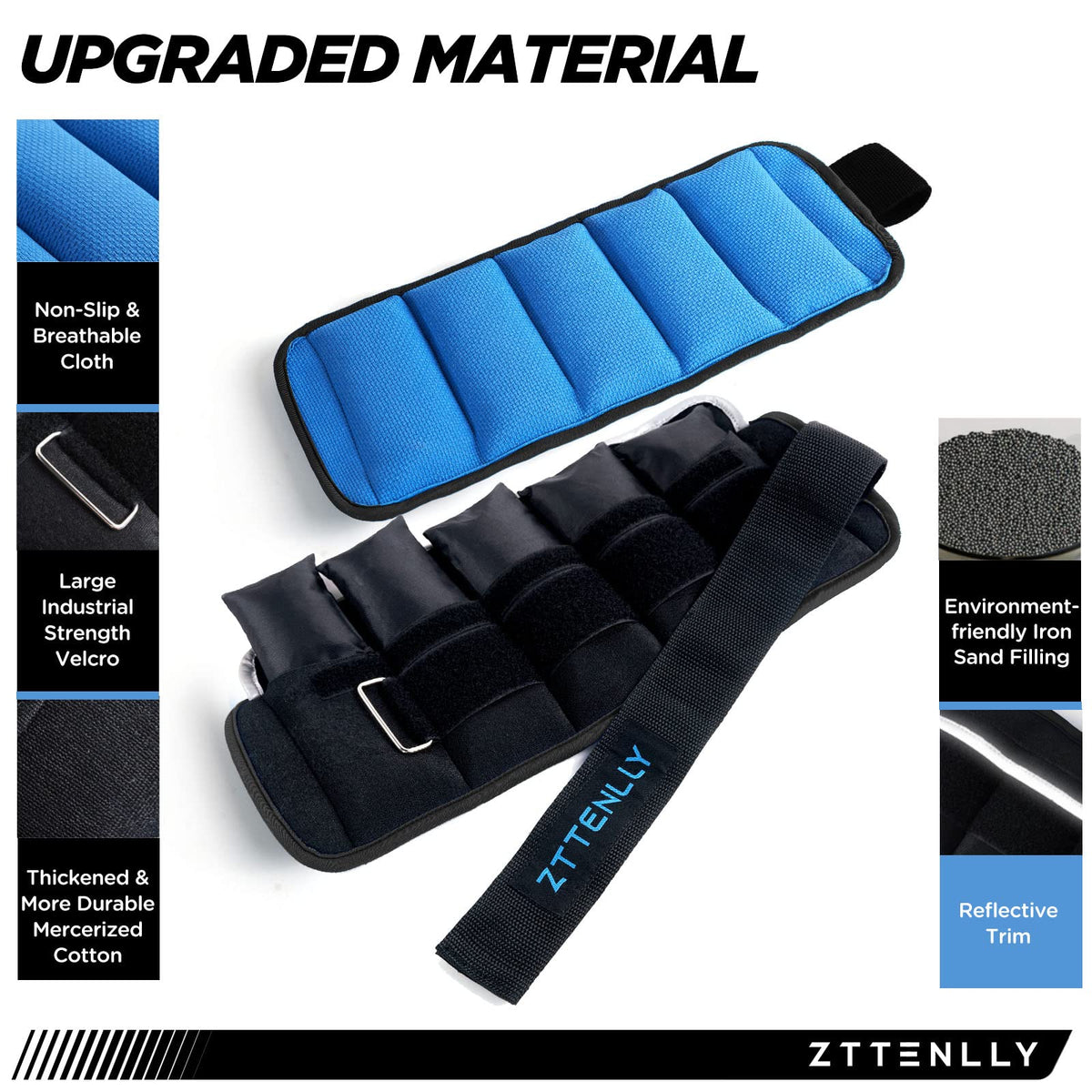 Adjustable Ankle Weights Pair with Carry Bag A642
